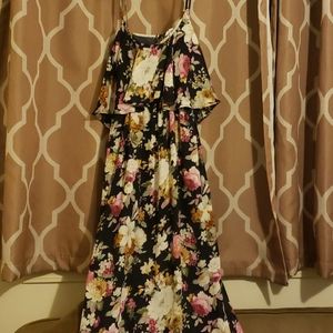 Floral Backless Maxi Dress